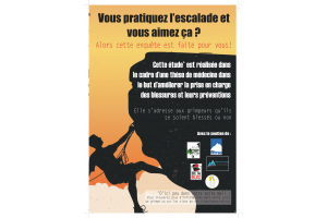 Enquête sur les blessures en escalade